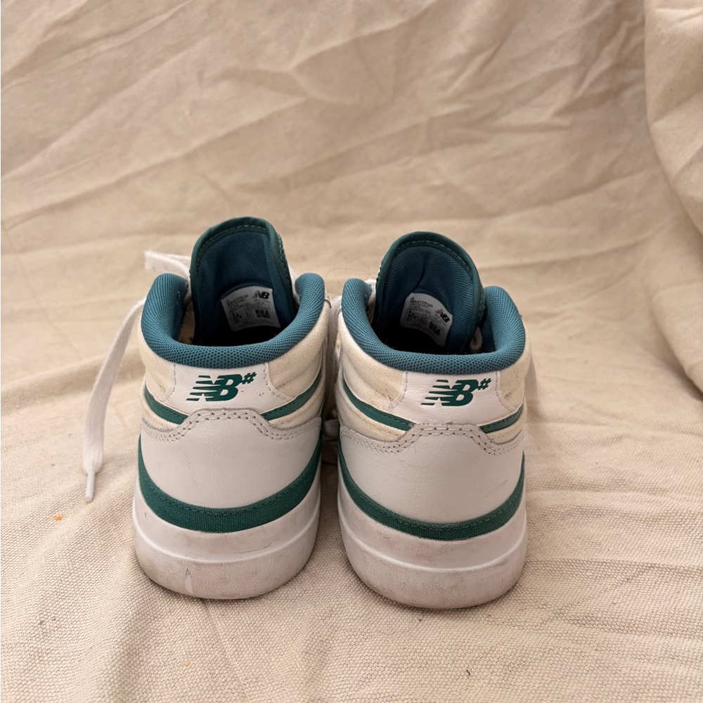 New Balance NB Numeric Franky Villani 417 White and Vintage Teal Sneakers - Picture 4 of 5